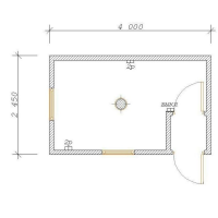 Бытовка с тамбуром 4000х2400х2500 мм