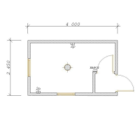 Бытовка с тамбуром 4000х2400х2500 мм
