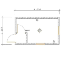 Бытовка с тамбуром 4000х2400х2500 мм