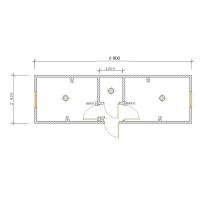 Бытовка распашонка с перегородками 6000х2400х2500 мм