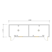 Бытовка распашонка с перегородками 6000х2400х2500 мм